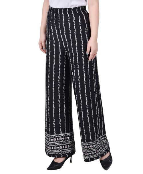 Wide Leg Pull On Pant