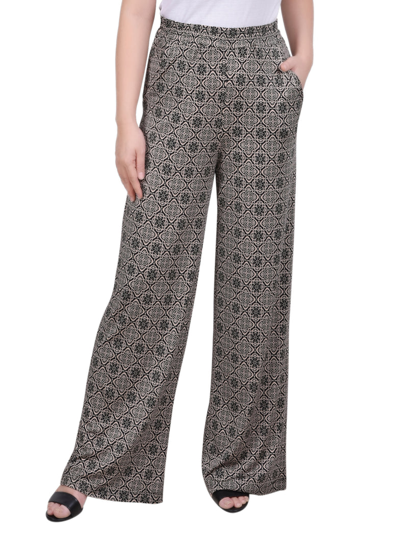 Wide Leg Pull On Pant