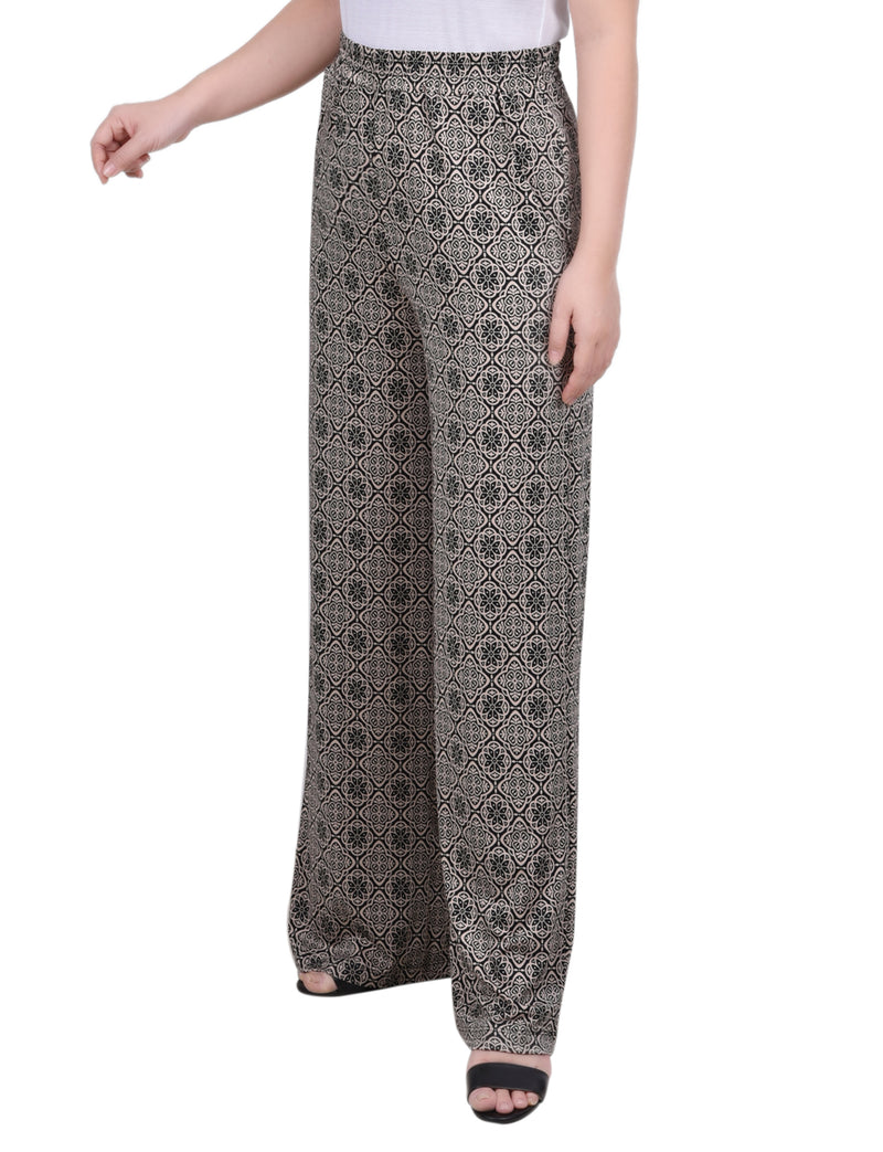 Wide Leg Pull On Pant