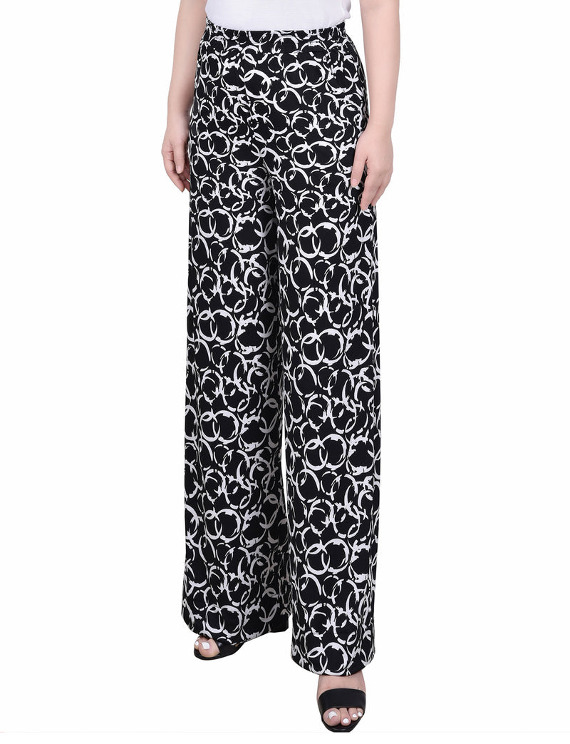 Wide Leg Pull On Pant