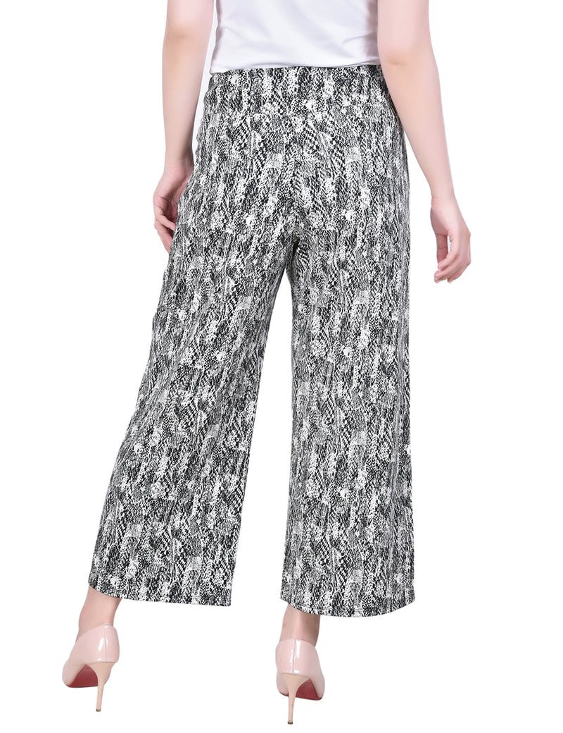 Petite Cropped Pull On with Sash Pant