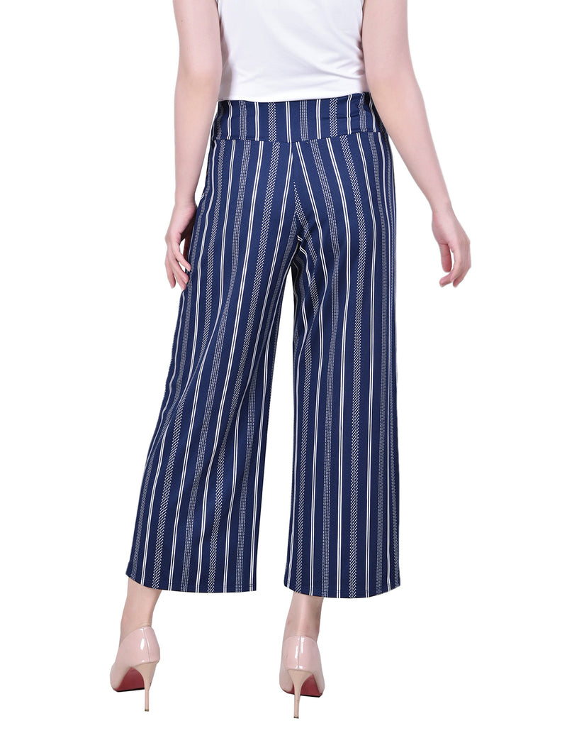 Petite Cropped Pull On with Sash Pant