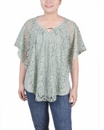Lace Poncho With Bar