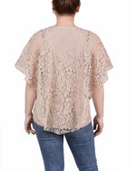 Lace Poncho With Bar