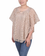 Petite Lace Poncho With Bar