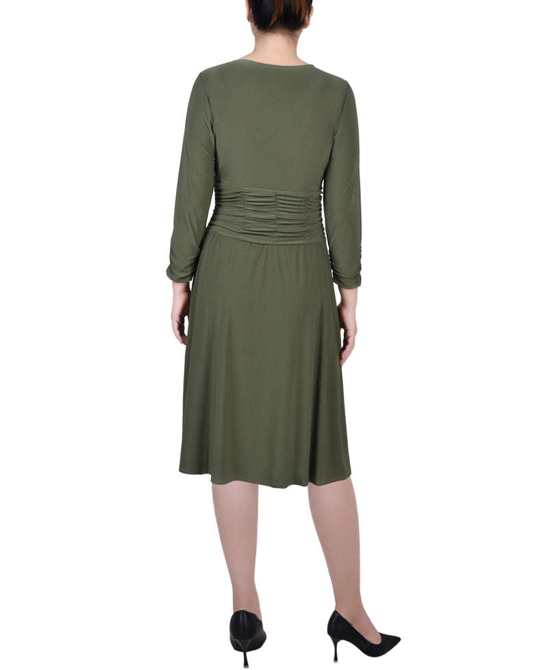 Ruched A-Line Dress