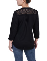 Rouched Sleeve Pintuck Top
