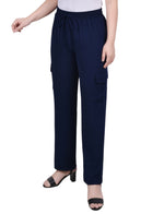 Petite Long Pull On Cargo Pants