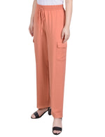 Petite Long Pull On Cargo Pants