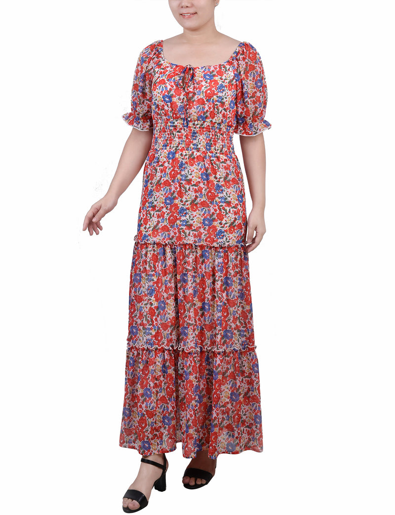 Petite Maxi Short Sleeve Dress