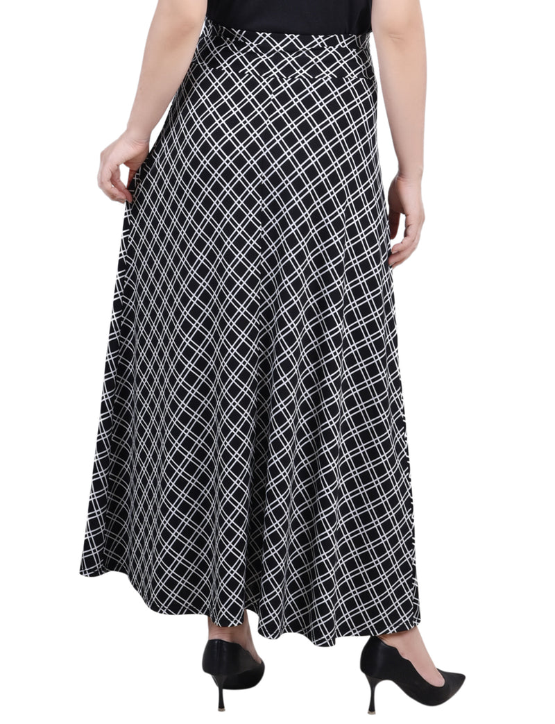 Petite Maxi Skirt With Sash Waist Tie