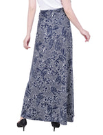 Petite Maxi A-Line Skirt With Front Faux Belt With Ring Detail
