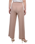 Petite Cropped Pull On Pants With Sash