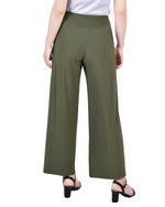 Petite Cropped Pull On Pants With Sash