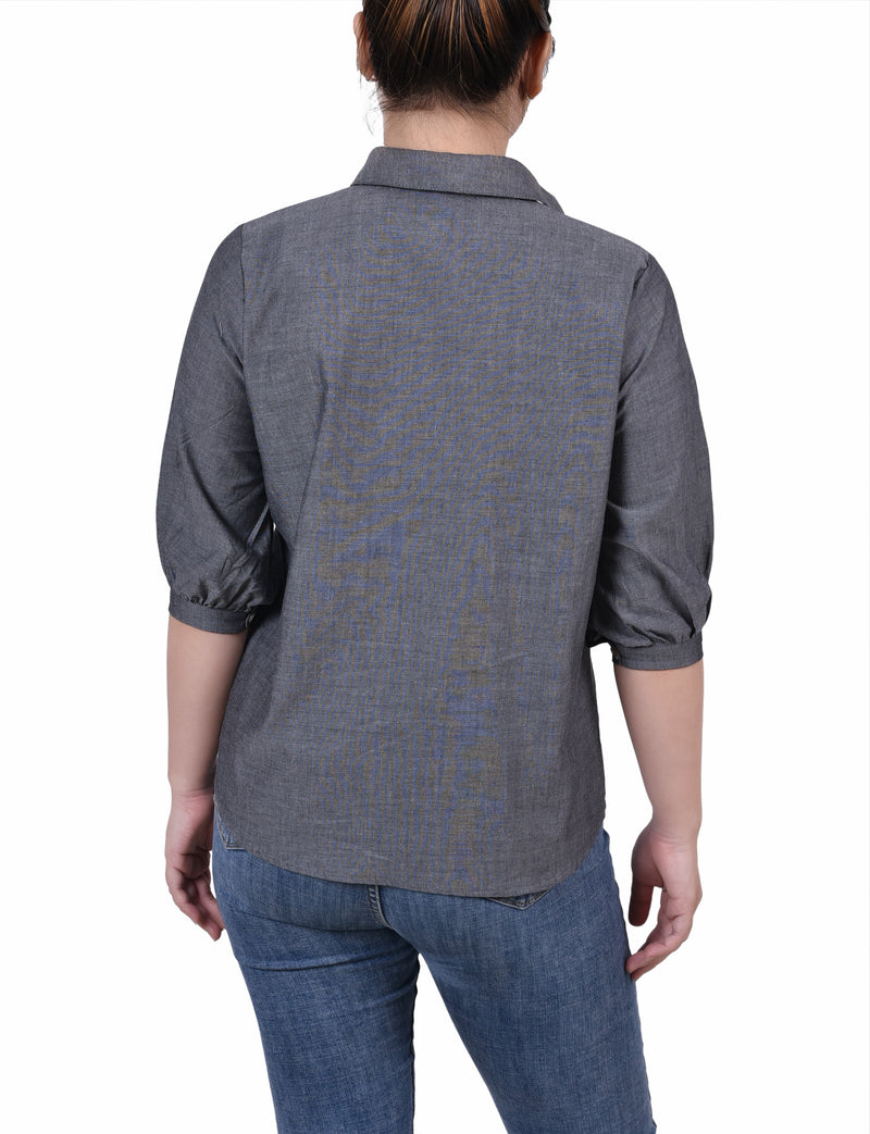 Elbow Sleeve Blouse