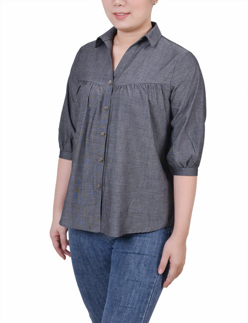 Elbow Sleeve Blouse