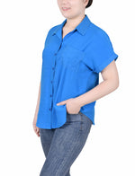 Short Extended Sleeve Blouse