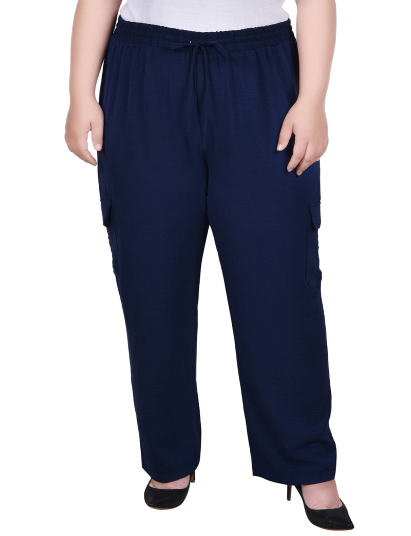 Plus Size Long Pull On Cargo Pants