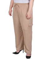 Plus Size Long Pull On Cargo Pants