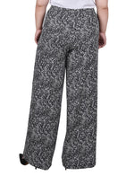 Plus Size Wide Leg Pull On Pant