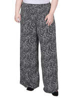 Plus Size Wide Leg Pull On Pant