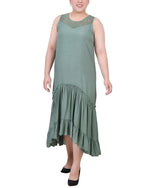 Plus Size Sleeveless Tiered Maxi Dress