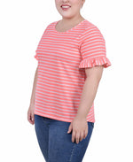 Plus Size Short Bell Sleeve Top